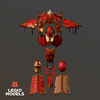 High knight Skull-blood Armour kit bone version