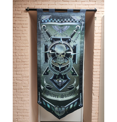 Silver skull banner