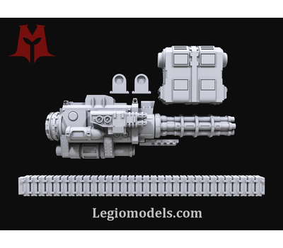 Gatling gun with feed system